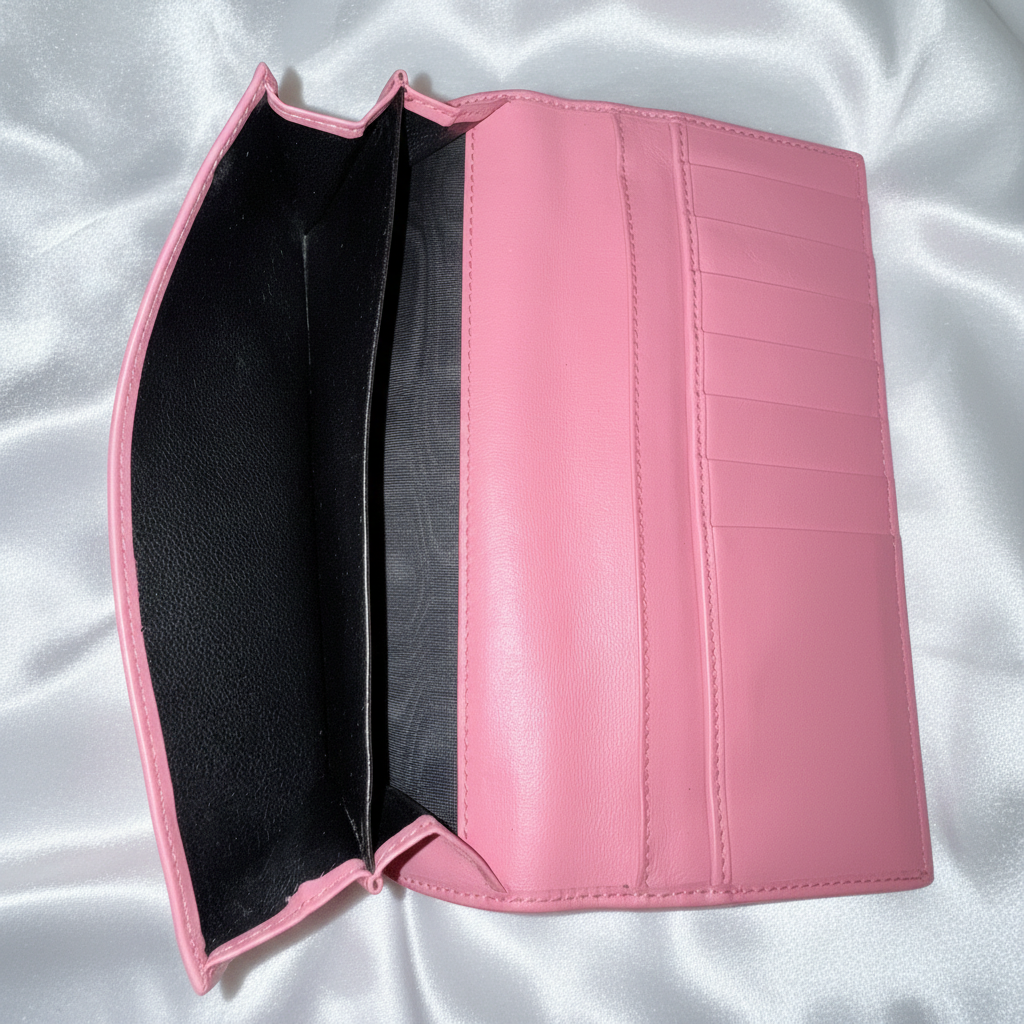 Gucci Hysteria Pink Leather Bifold Long Wallet