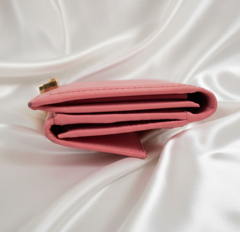 Gucci Hysteria Pink Leather Bifold Long Wallet