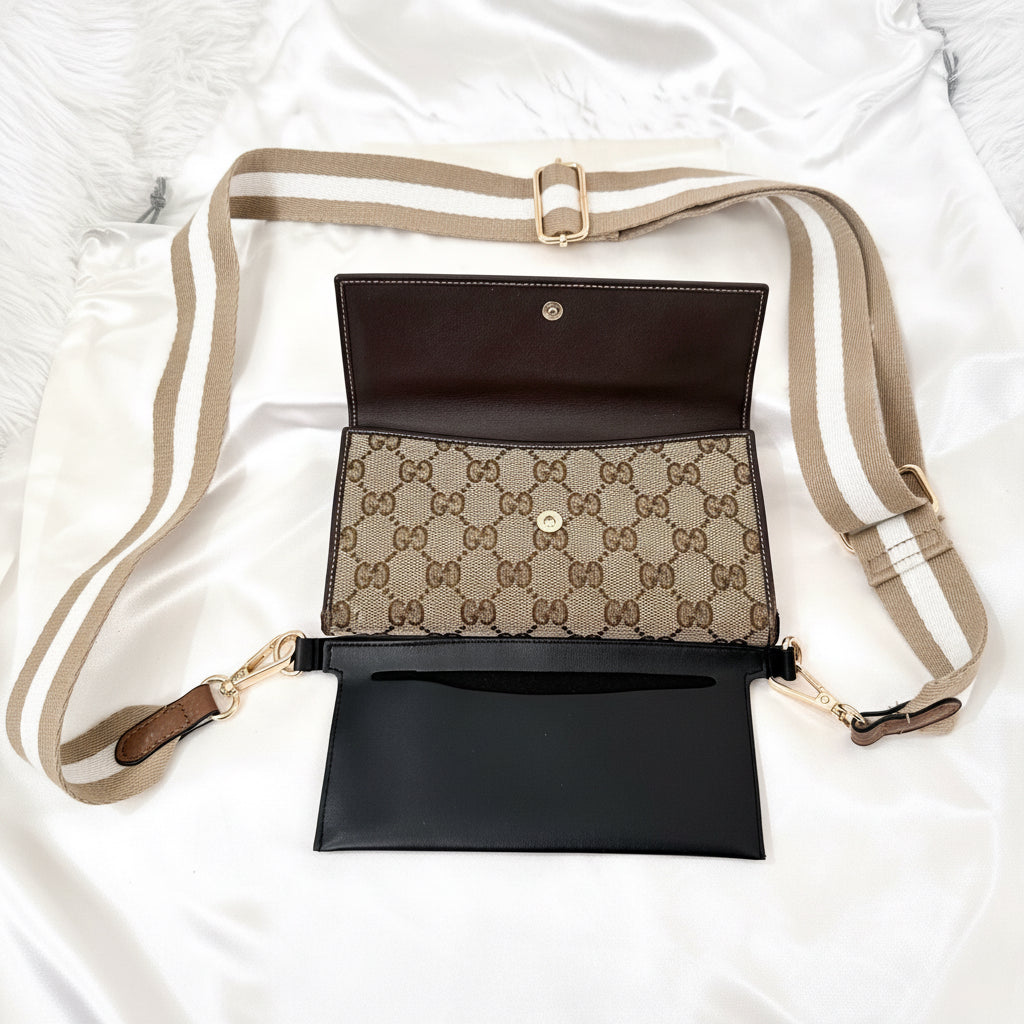 Gucci GG monogram wallet with heart GG