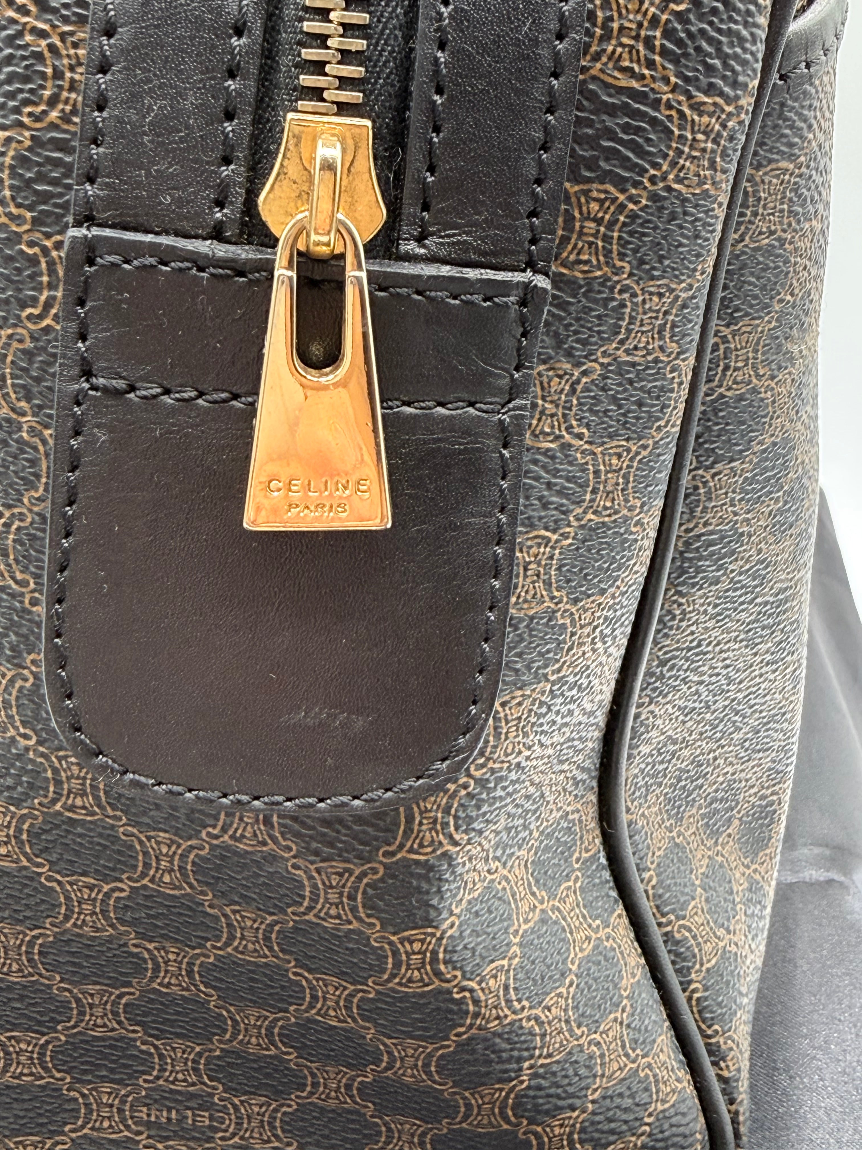 Celine Macadam Black/Brown Boston Bag-Vintage!