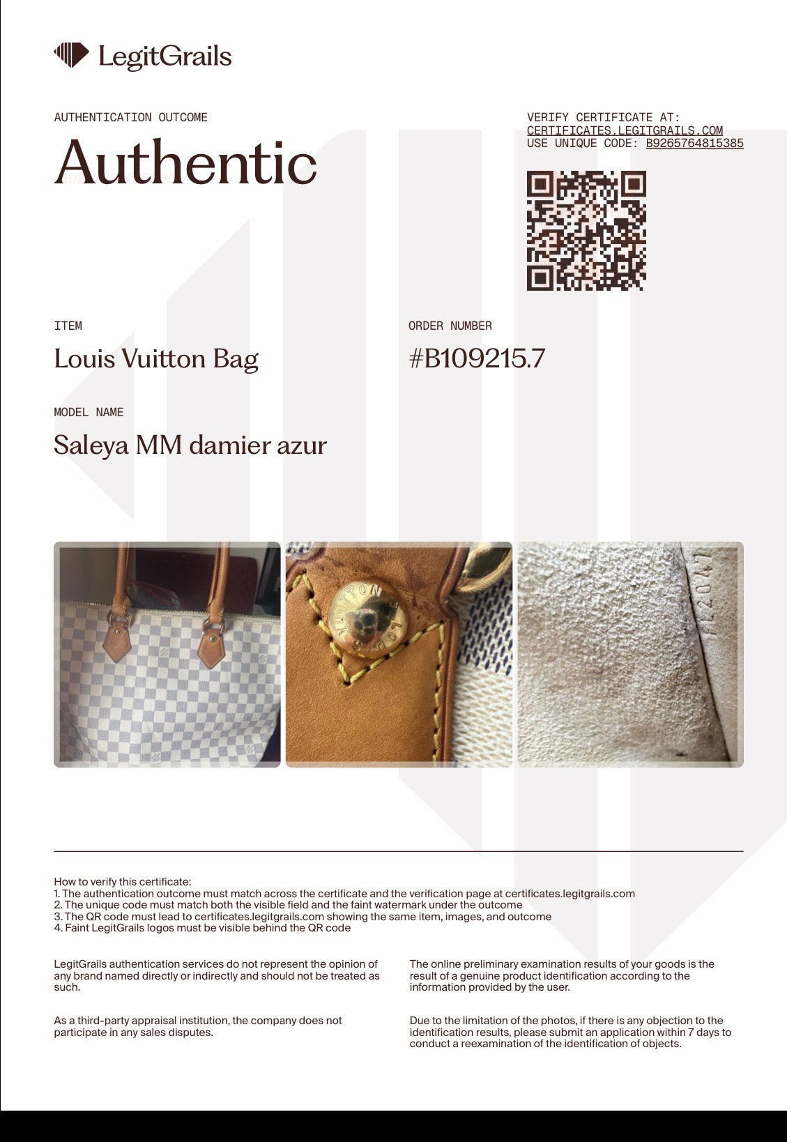 Louis Vuitton Saleya MM in Damier Azur