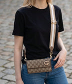 Gucci GG monogram wallet with heart GG