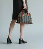 Fendi Pequin Dome Canvas Bag