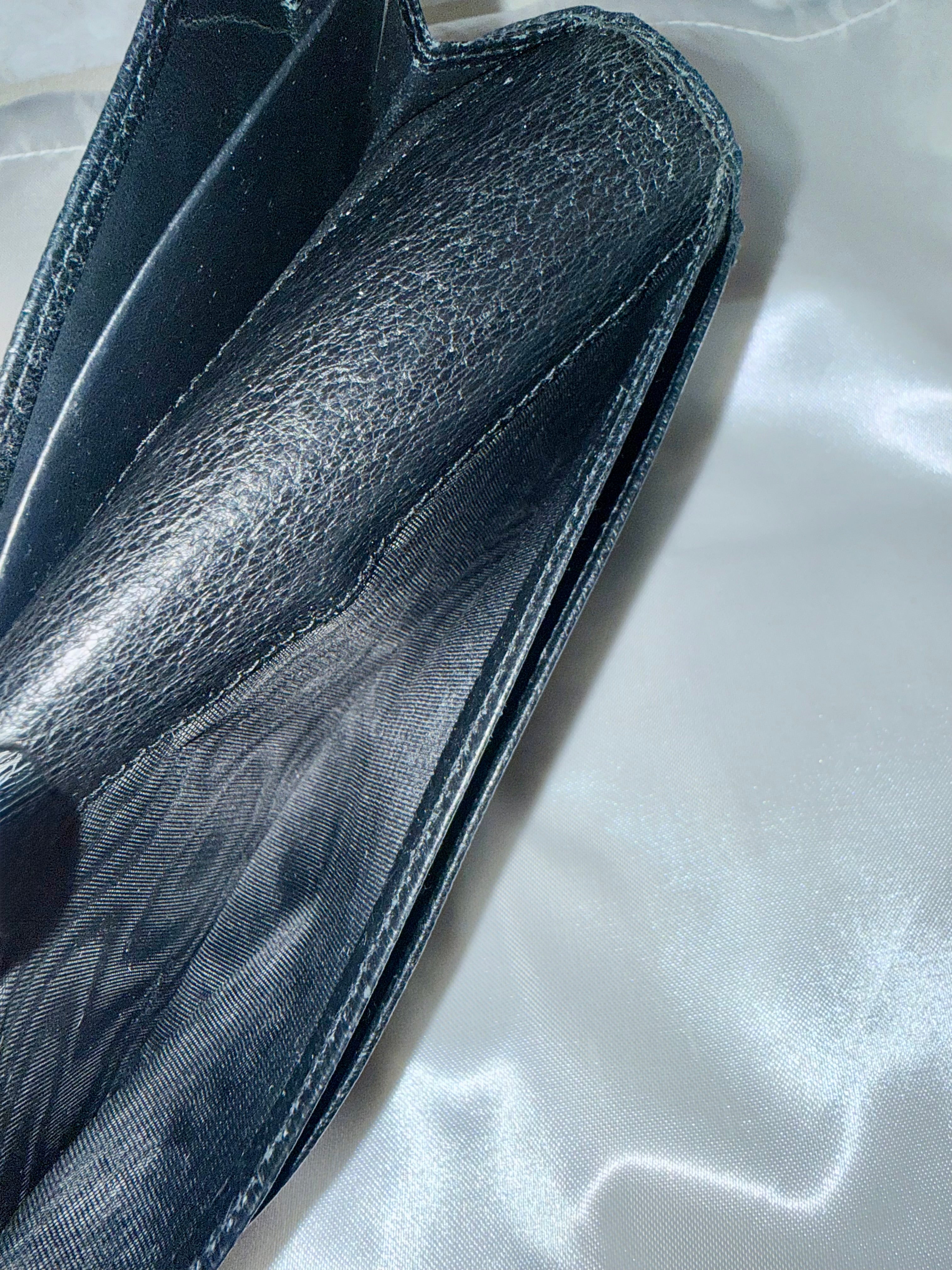 GUCCI GG Black Continental Long wallet-Vintage