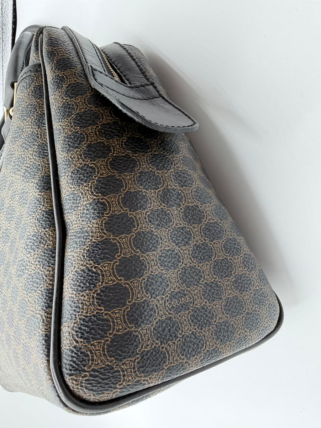 Celine Macadam Black/Brown Boston Bag-Vintage!
