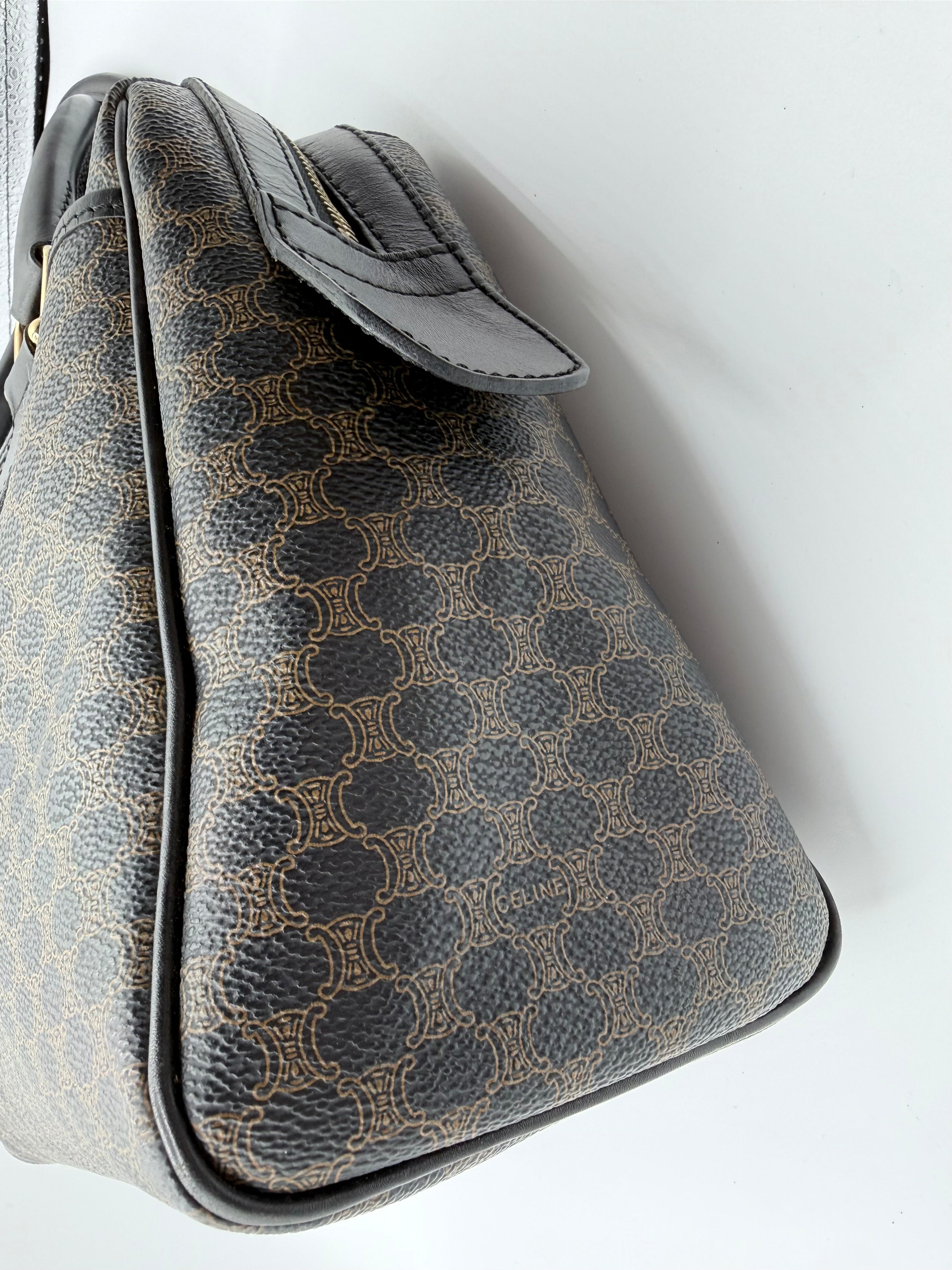 Celine Macadam Black/Brown Boston Bag-Vintage!