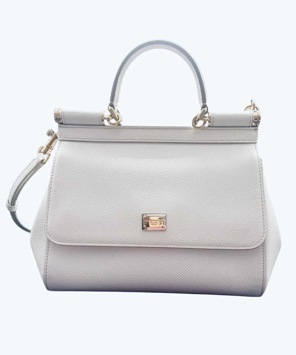 Dolce & Gabbana Sicily Small Bag – White Calf Leather!