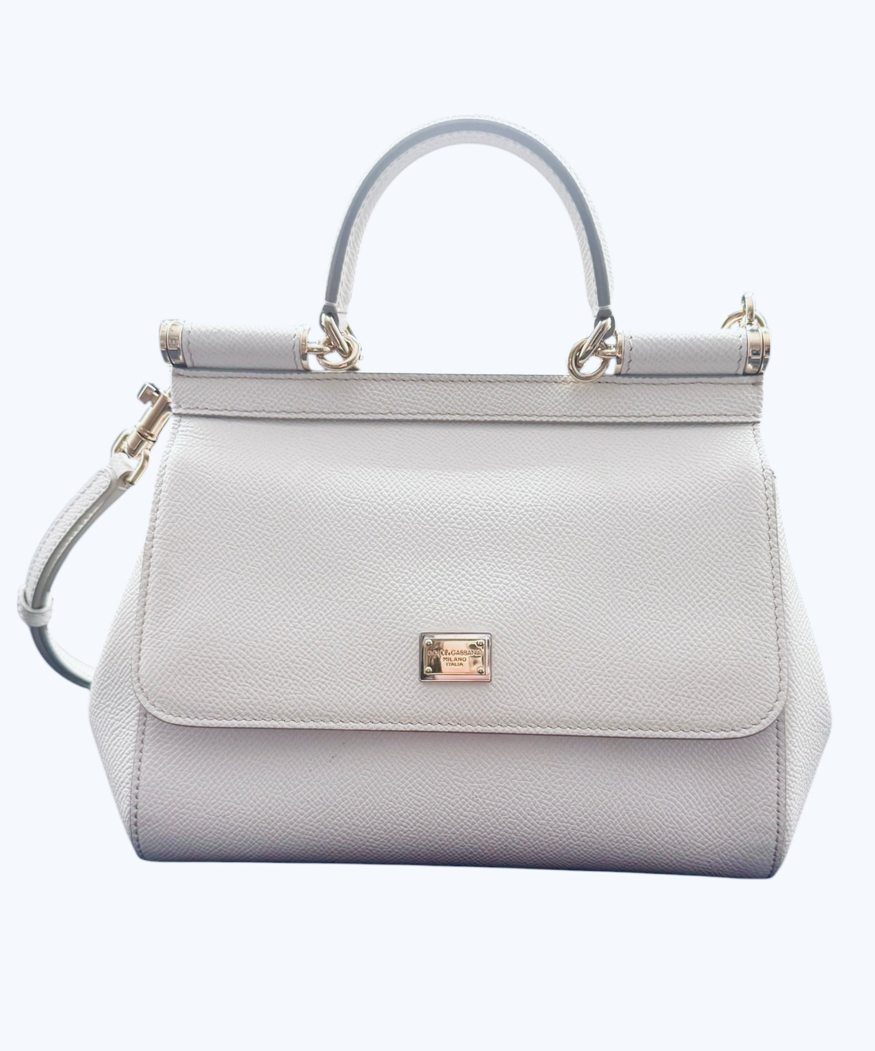 Dolce & Gabbana Sicily Small Bag – White Calf Leather!