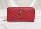 Saint Laurent Cassandra Matelassé Grained Leather Wallet