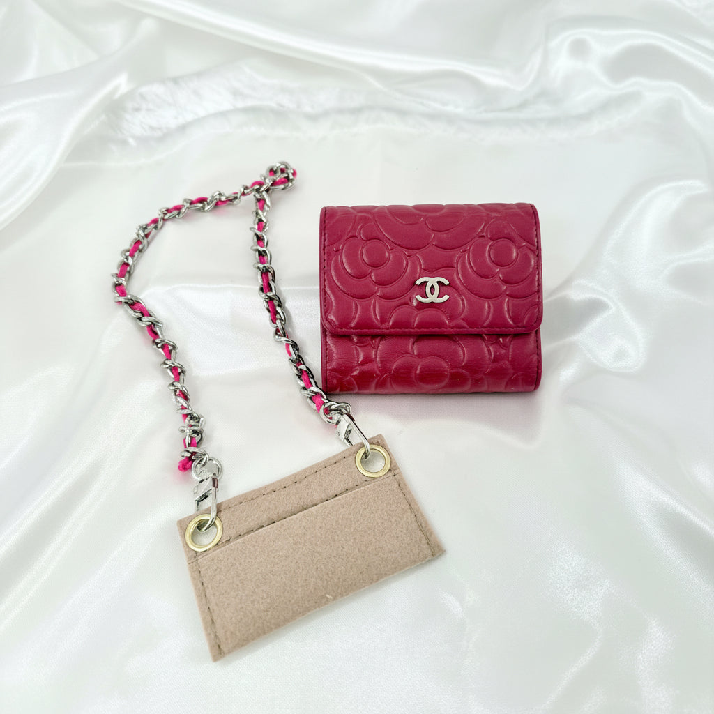 Chanel Camellia Mini Lambskin Wallet (WOC Style)
