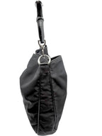 Gucci Black Nylon Bamboo Hobo Bag