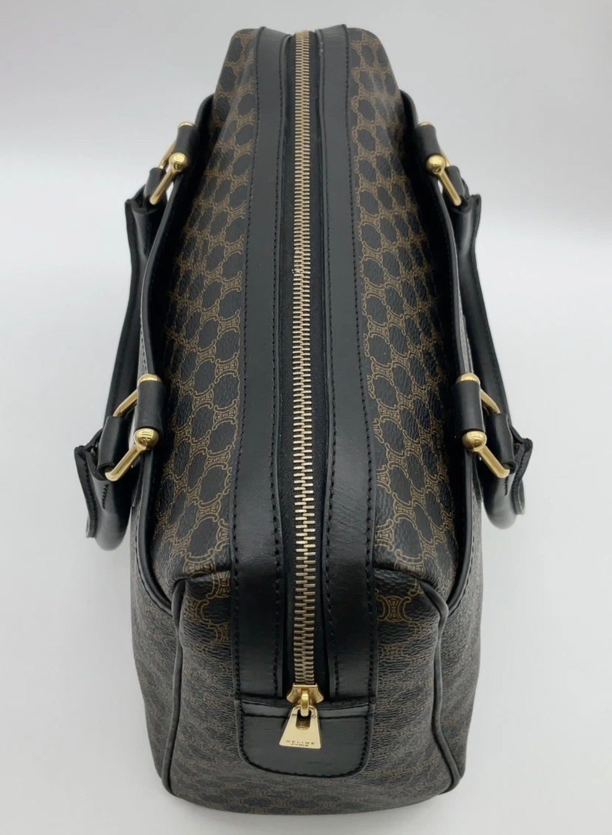 Celine Macadam Black/Brown Boston Bag-Vintage!