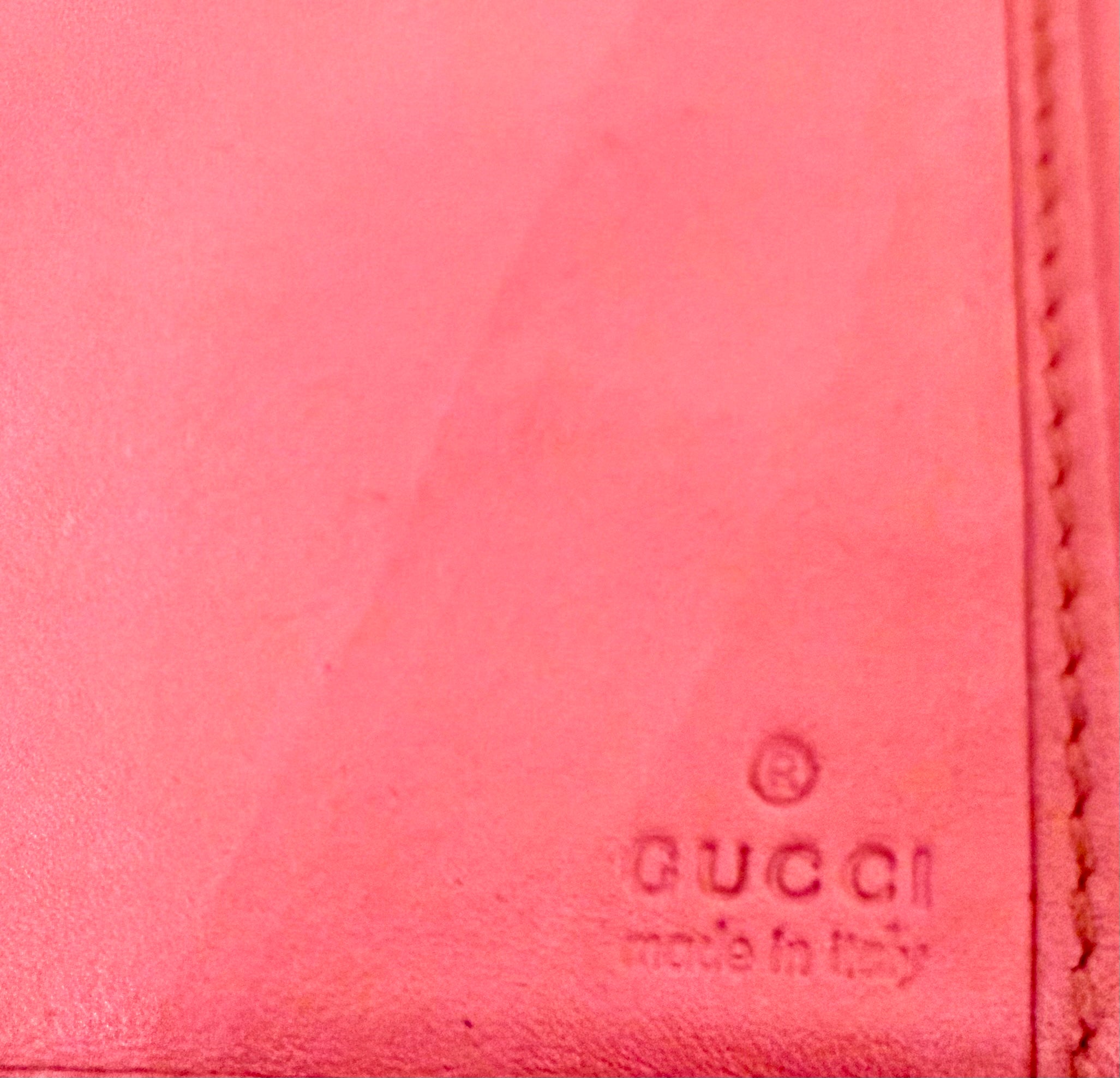 Gucci Hysteria Pink Leather Bifold Long Wallet