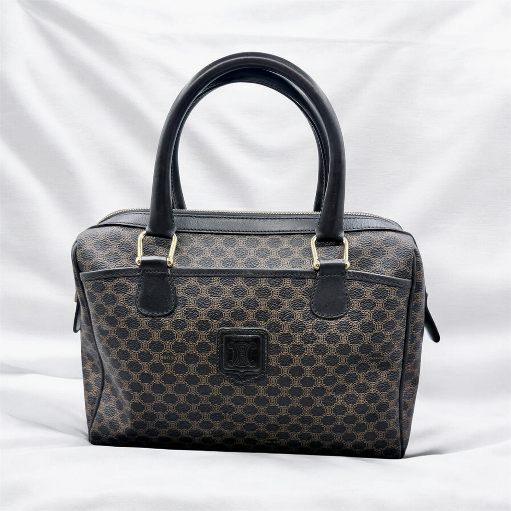 Celine Macadam Black/Brown Boston Bag-Vintage!