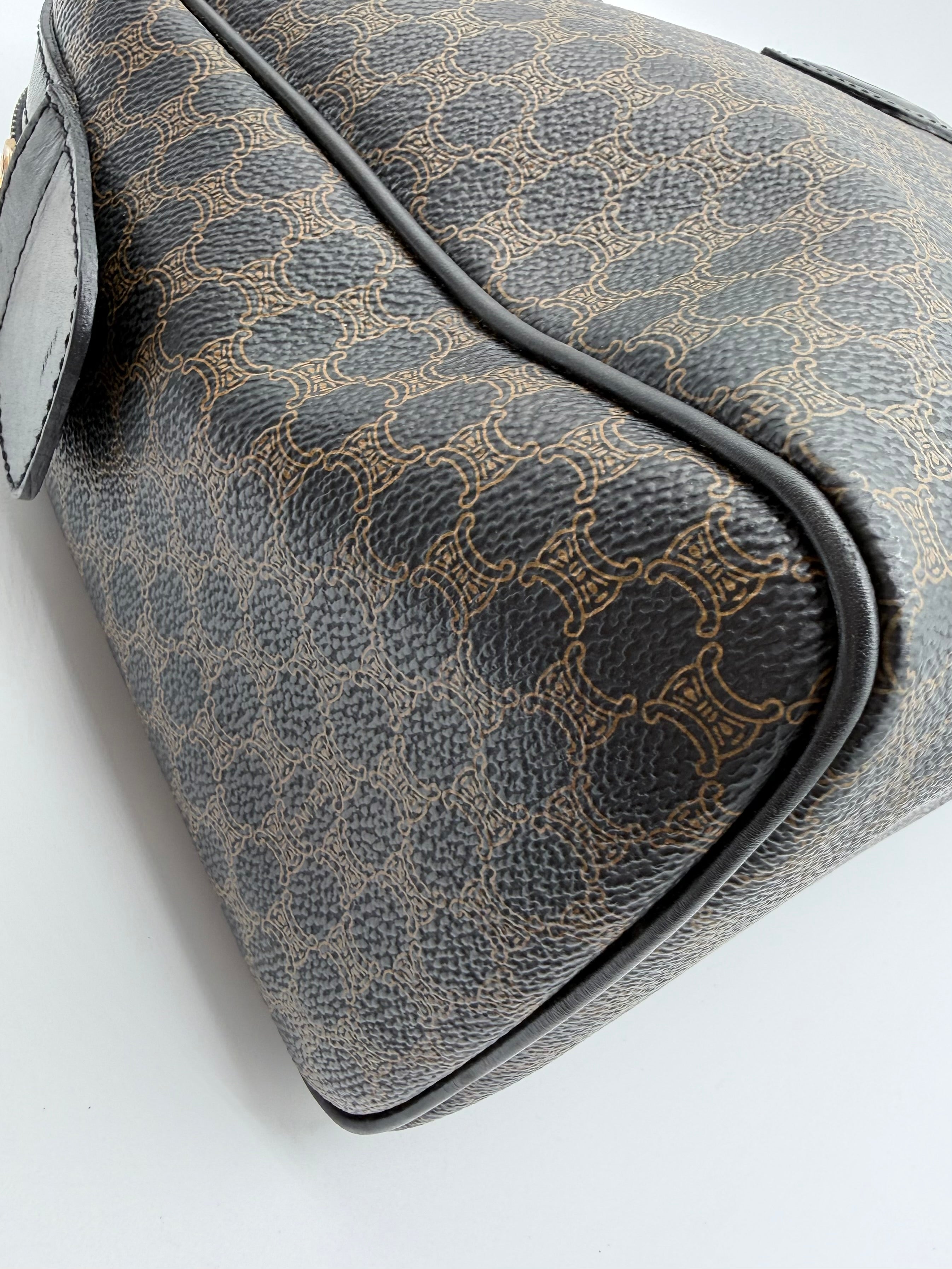Celine Macadam Black/Brown Boston Bag-Vintage!