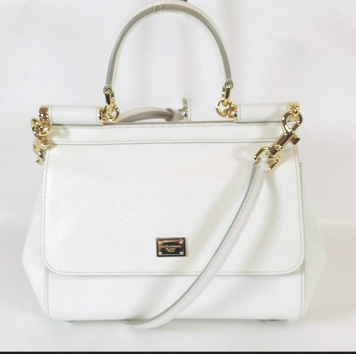 Dolce & Gabbana Sicily Small Bag – White Calf Leather!