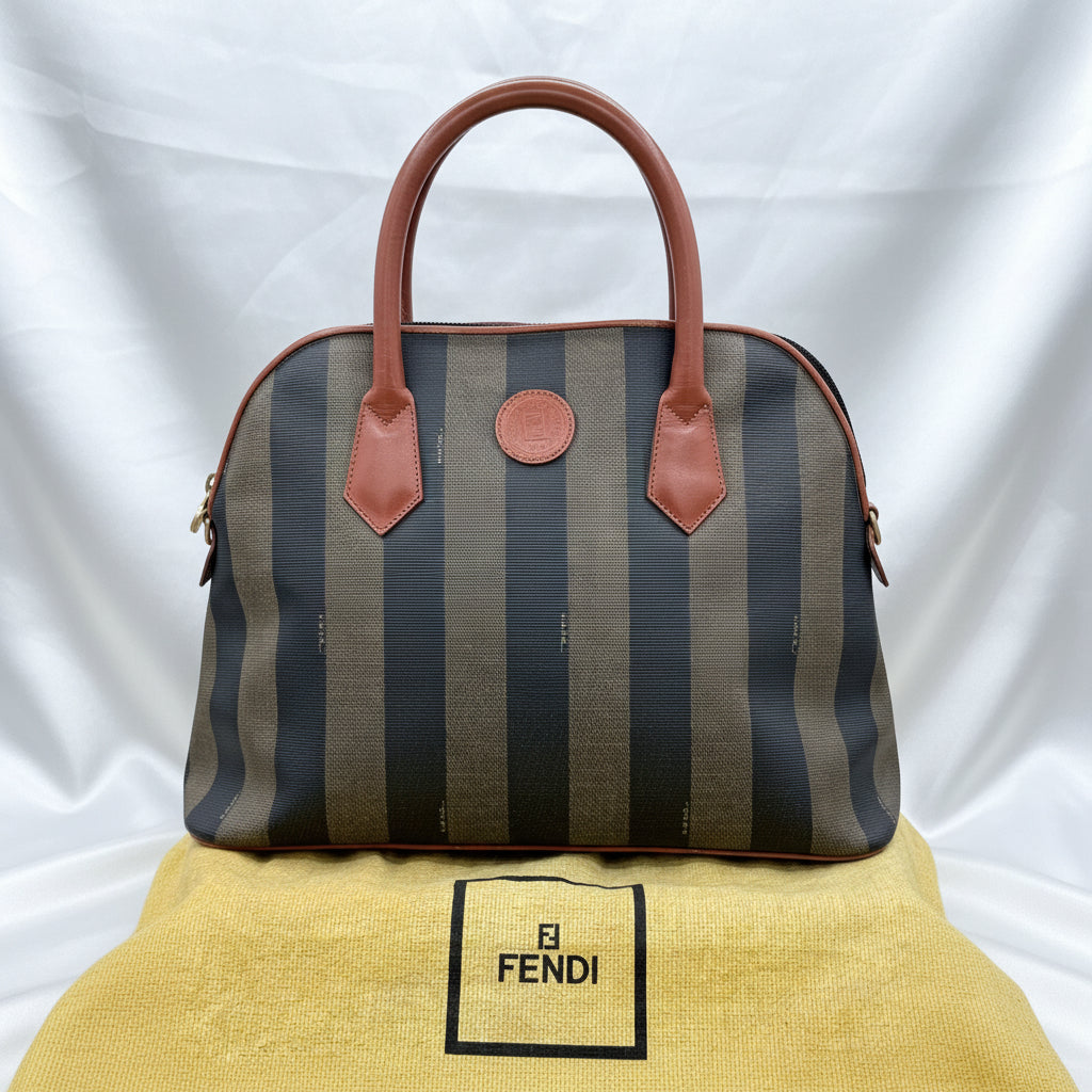 Fendi Pequin Dome Canvas Bag
