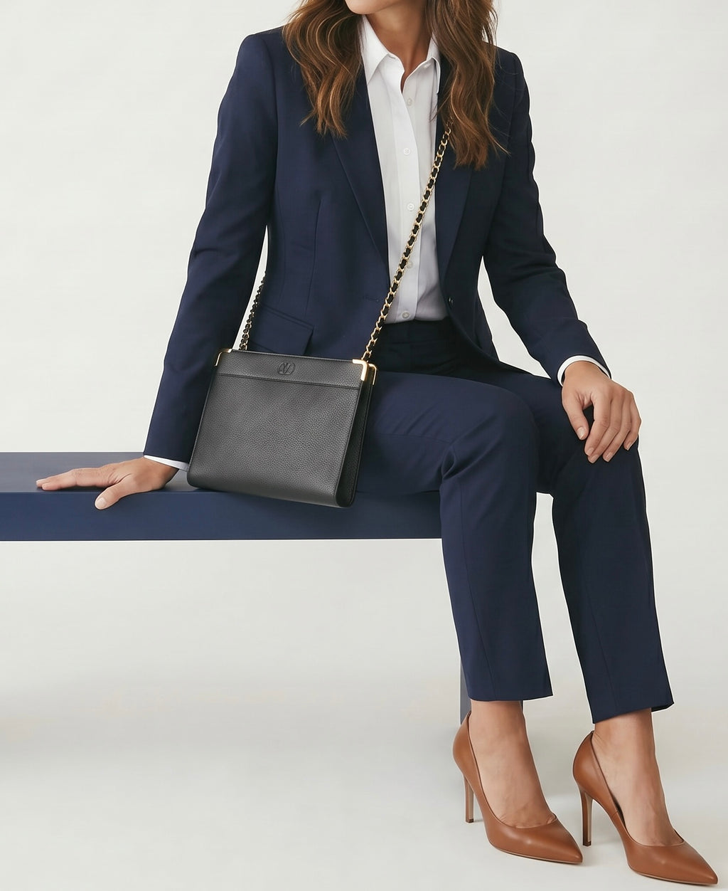 Valentino Garavani grainy calfskin VLogo signature clutch