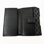 GUCCI GG Black Continental Long wallet-Vintage