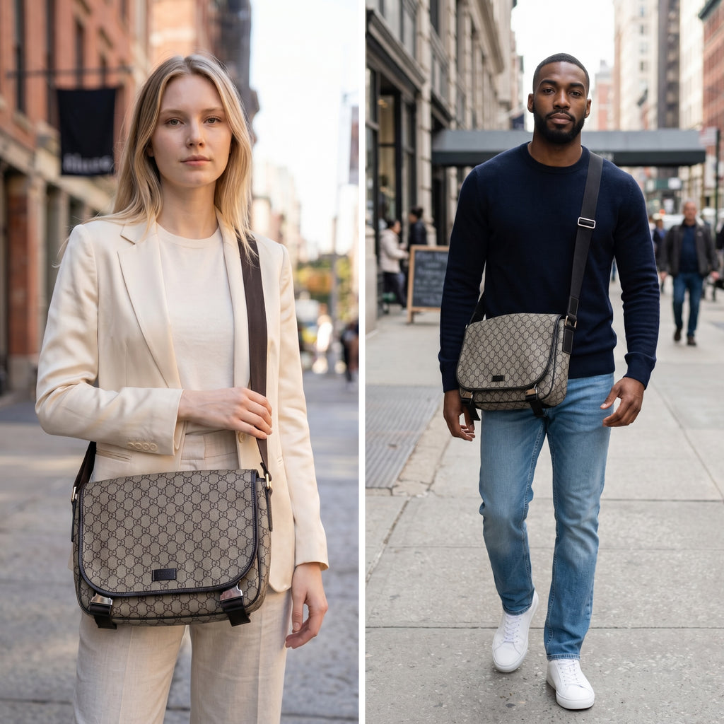 Gucci GG Supreme Messenger Crossbody– Unisex Style