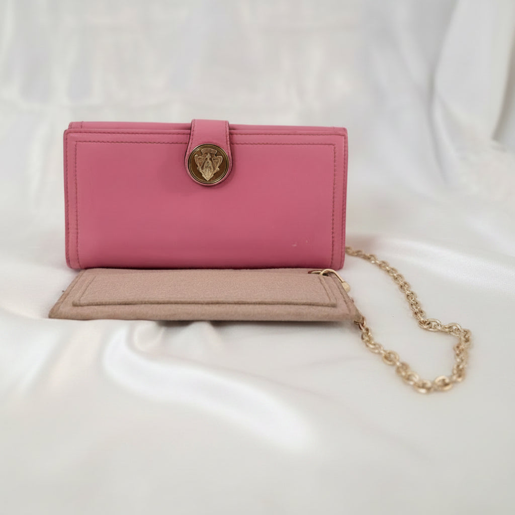 Gucci Hysteria Pink Leather Bifold Long Wallet