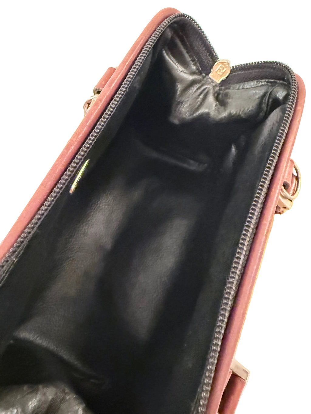 Fendi Pequin Striped Mini Boston Bag-Vintage