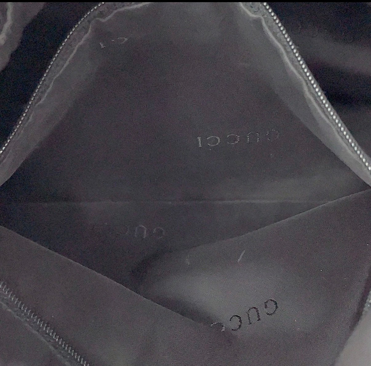 Gucci Black Nylon Bamboo Hobo Bag