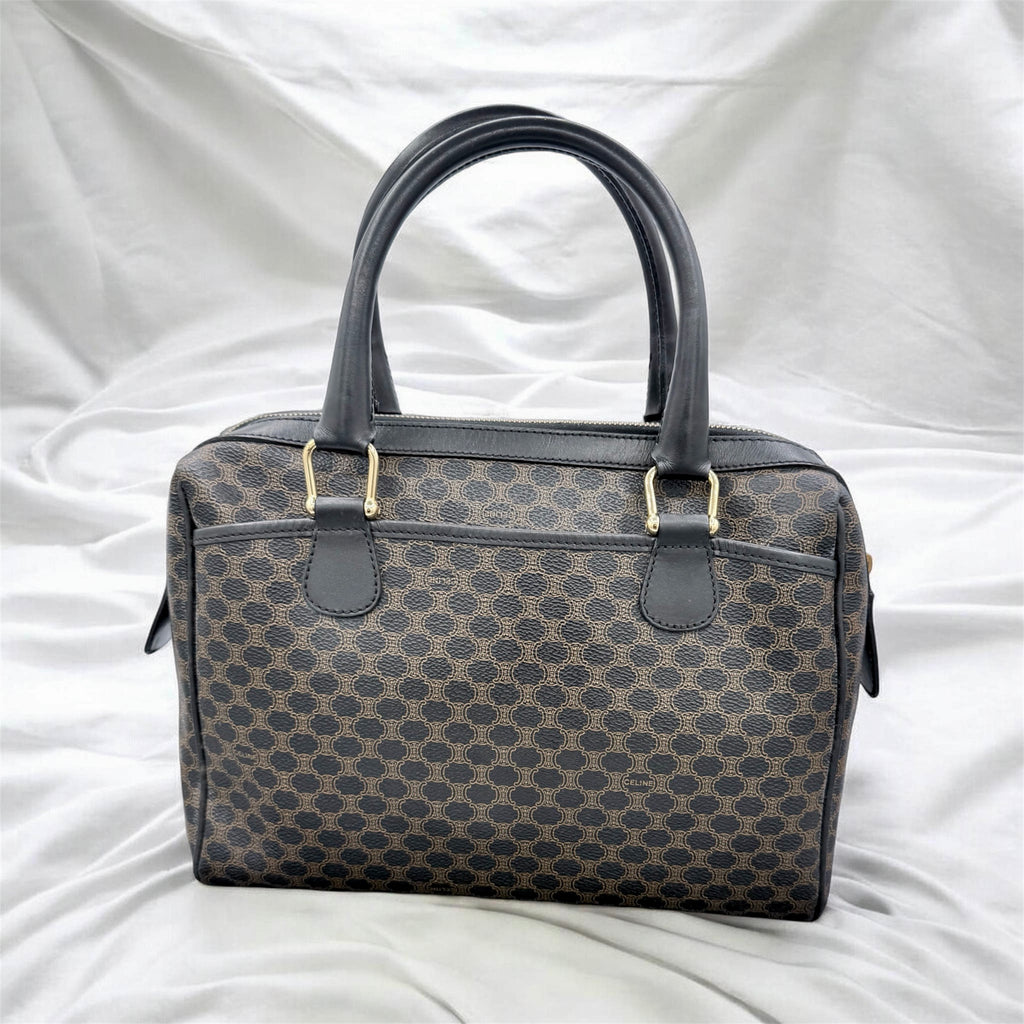 Celine Macadam Black/Brown Boston Bag-Vintage!