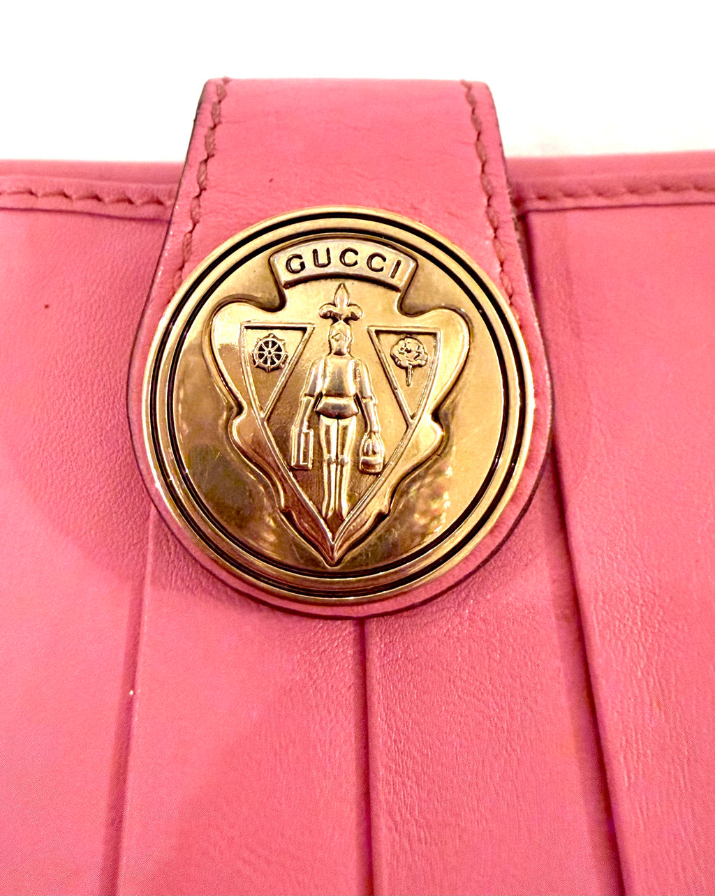 Gucci Hysteria Pink Leather Bifold Long Wallet
