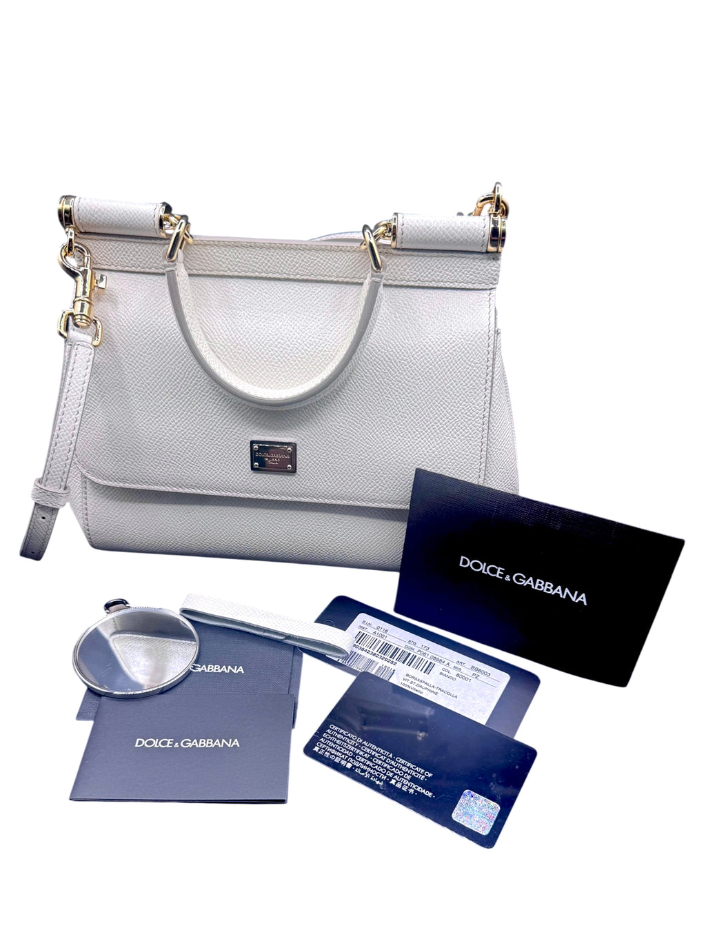 Dolce & Gabbana Sicily Small Bag – White Calf Leather!