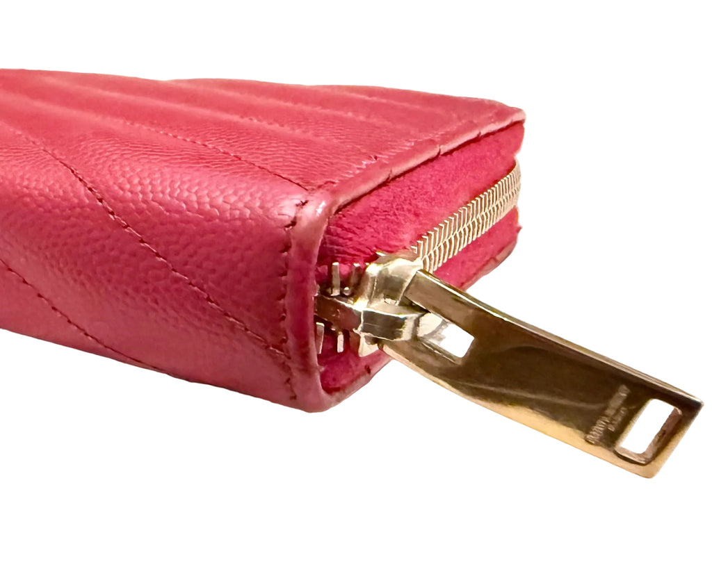 Saint Laurent Cassandra Matelassé Grained Leather Wallet