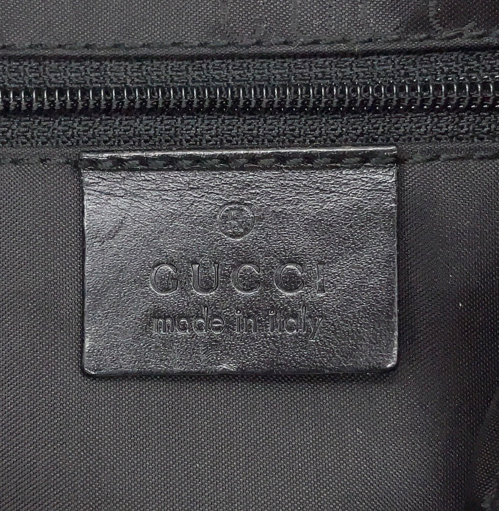 Gucci Black Nylon Bamboo Hobo Bag
