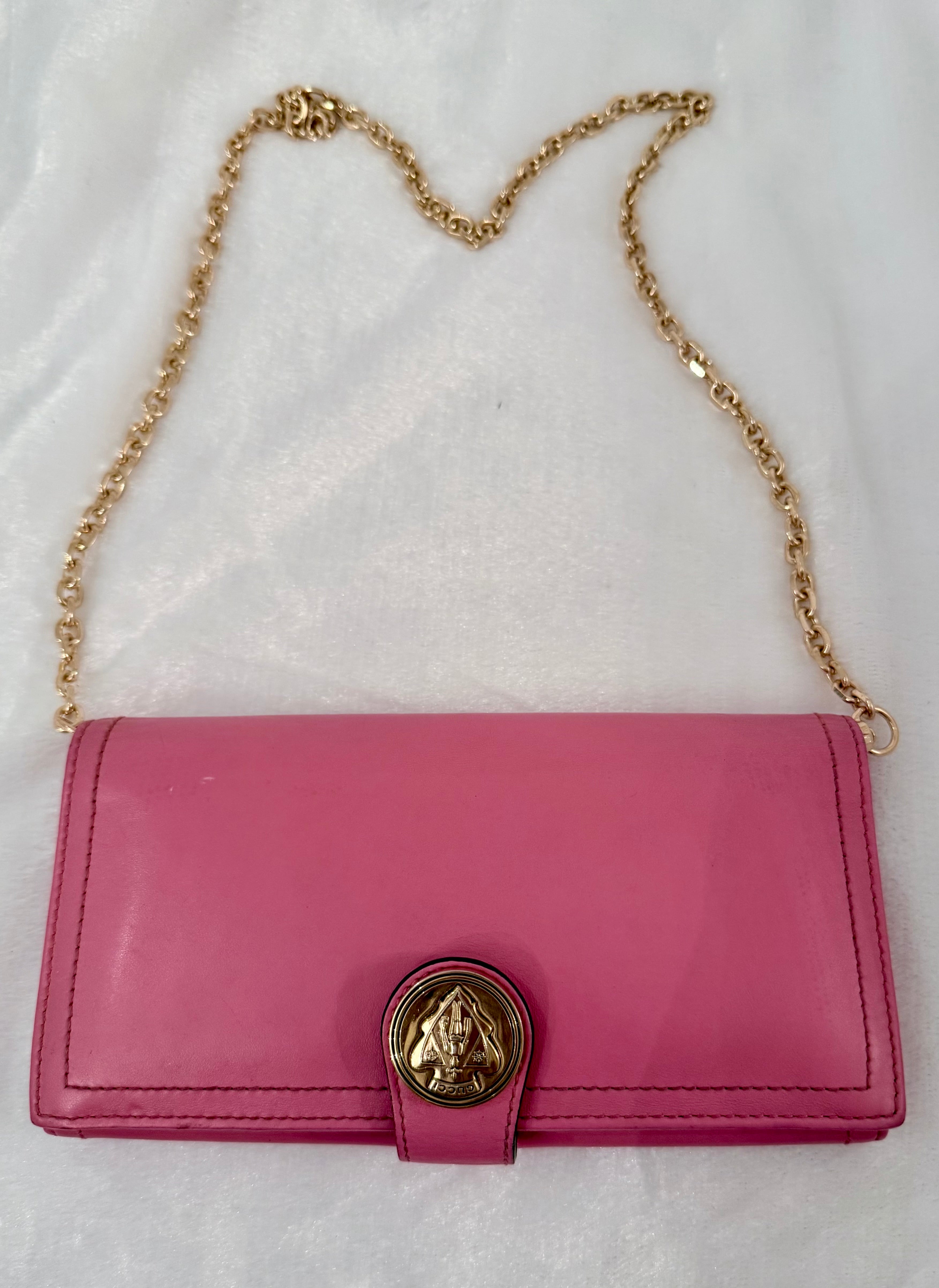 Gucci Hysteria Pink Leather Bifold Long Wallet