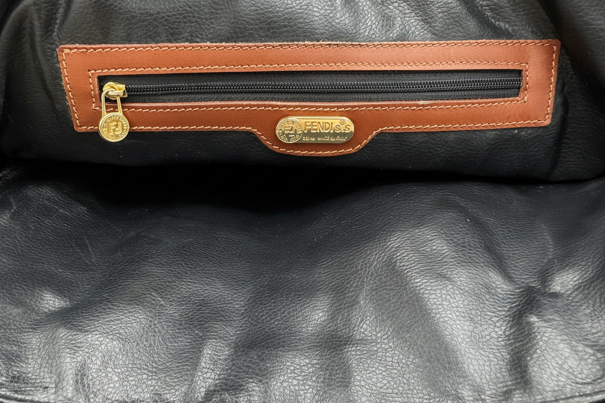 Fendi Pequin Dome Canvas Bag