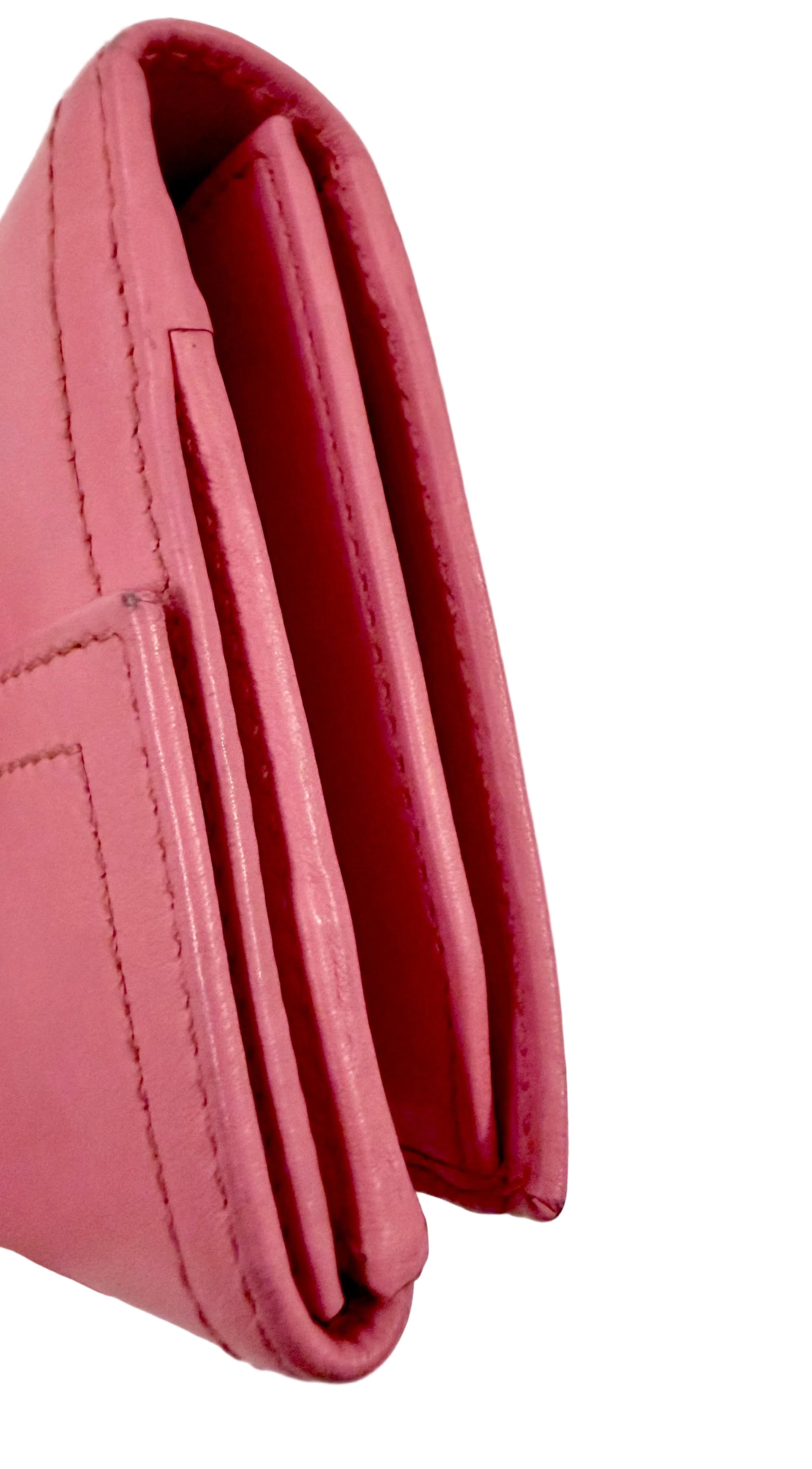Gucci Hysteria Pink Leather Bifold Long Wallet