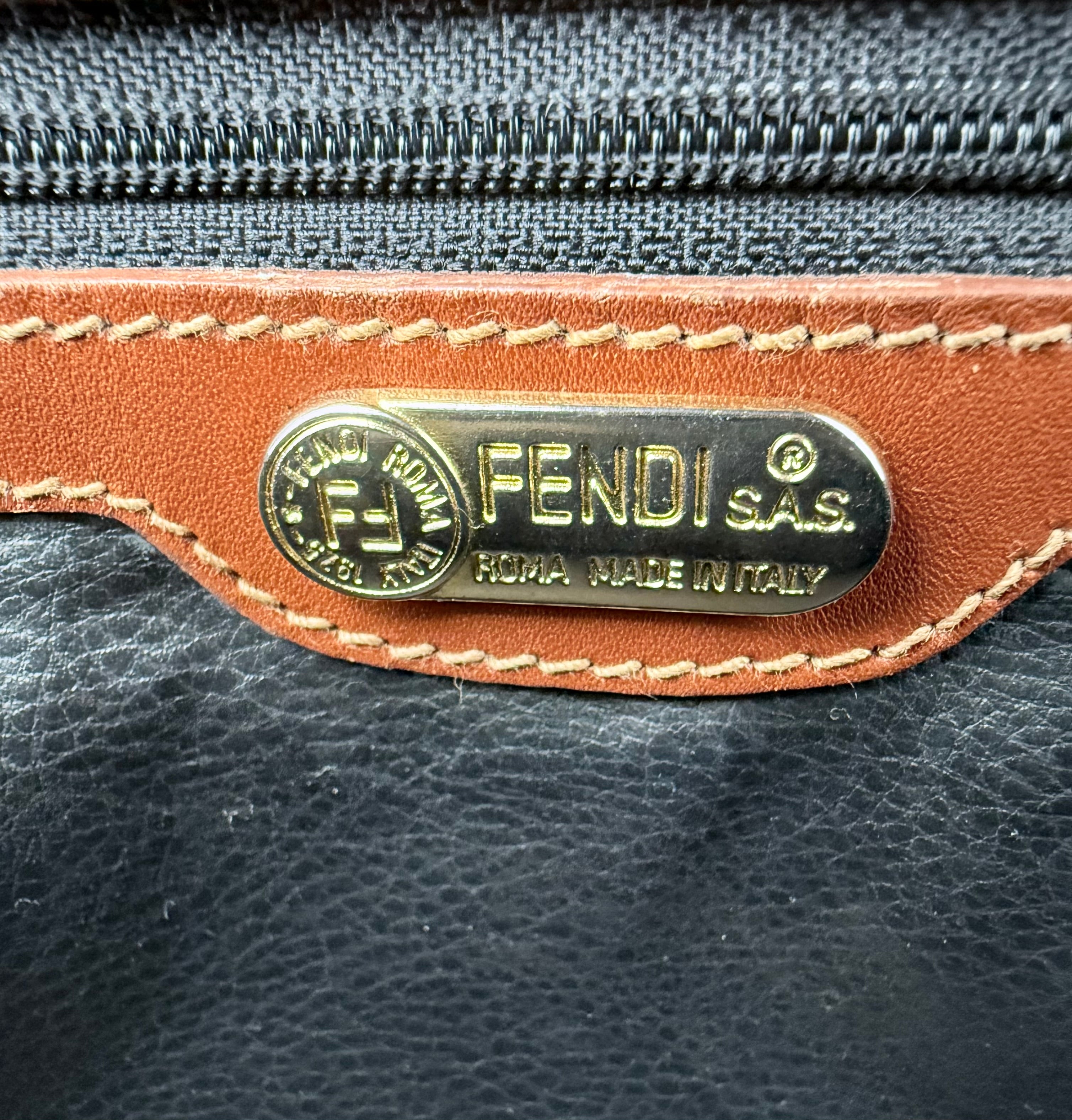 Fendi Pequin Dome Canvas Bag