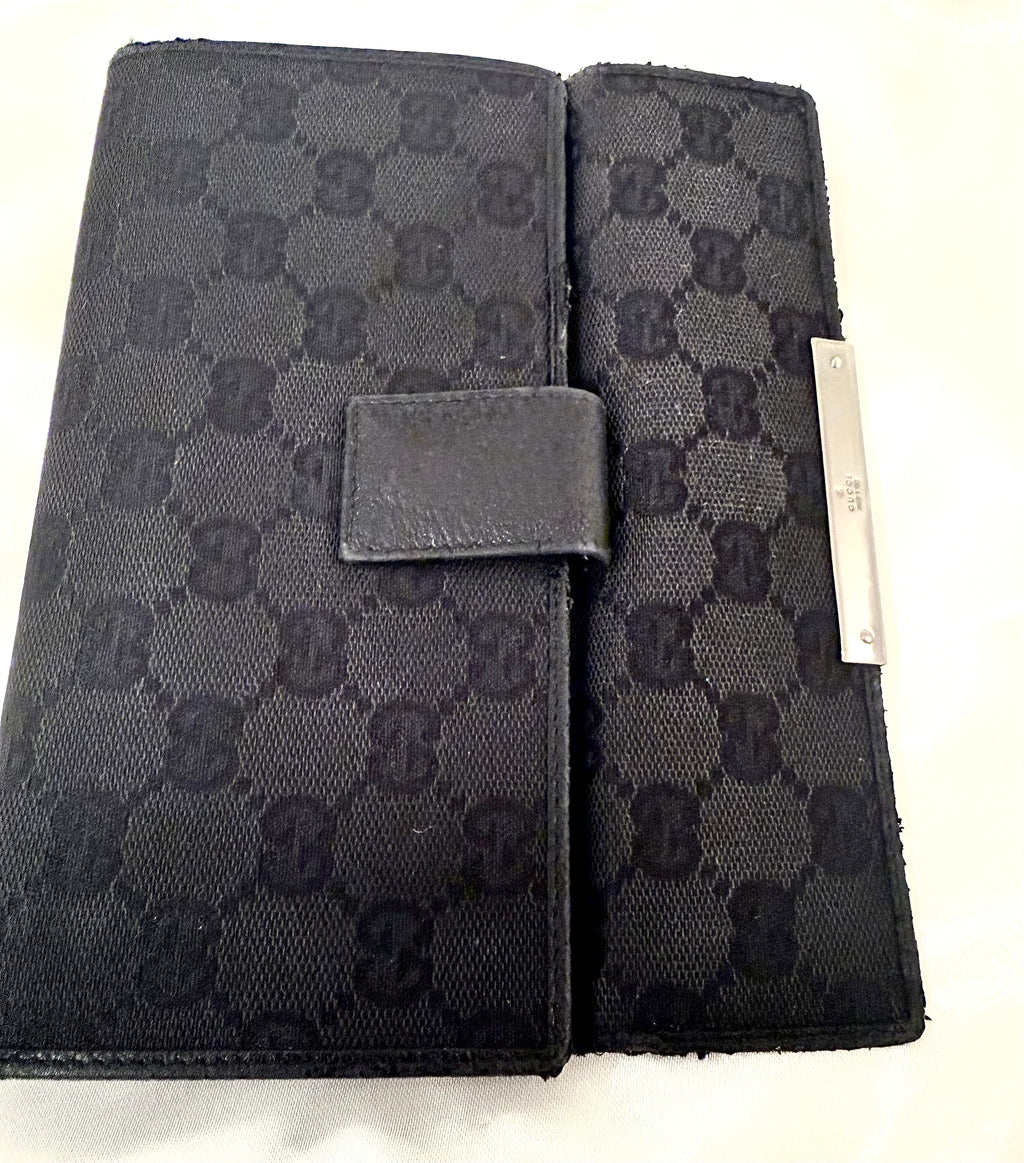 GUCCI GG Black Continental Long wallet-Vintage