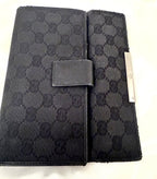 GUCCI GG Black Continental Long wallet-Vintage