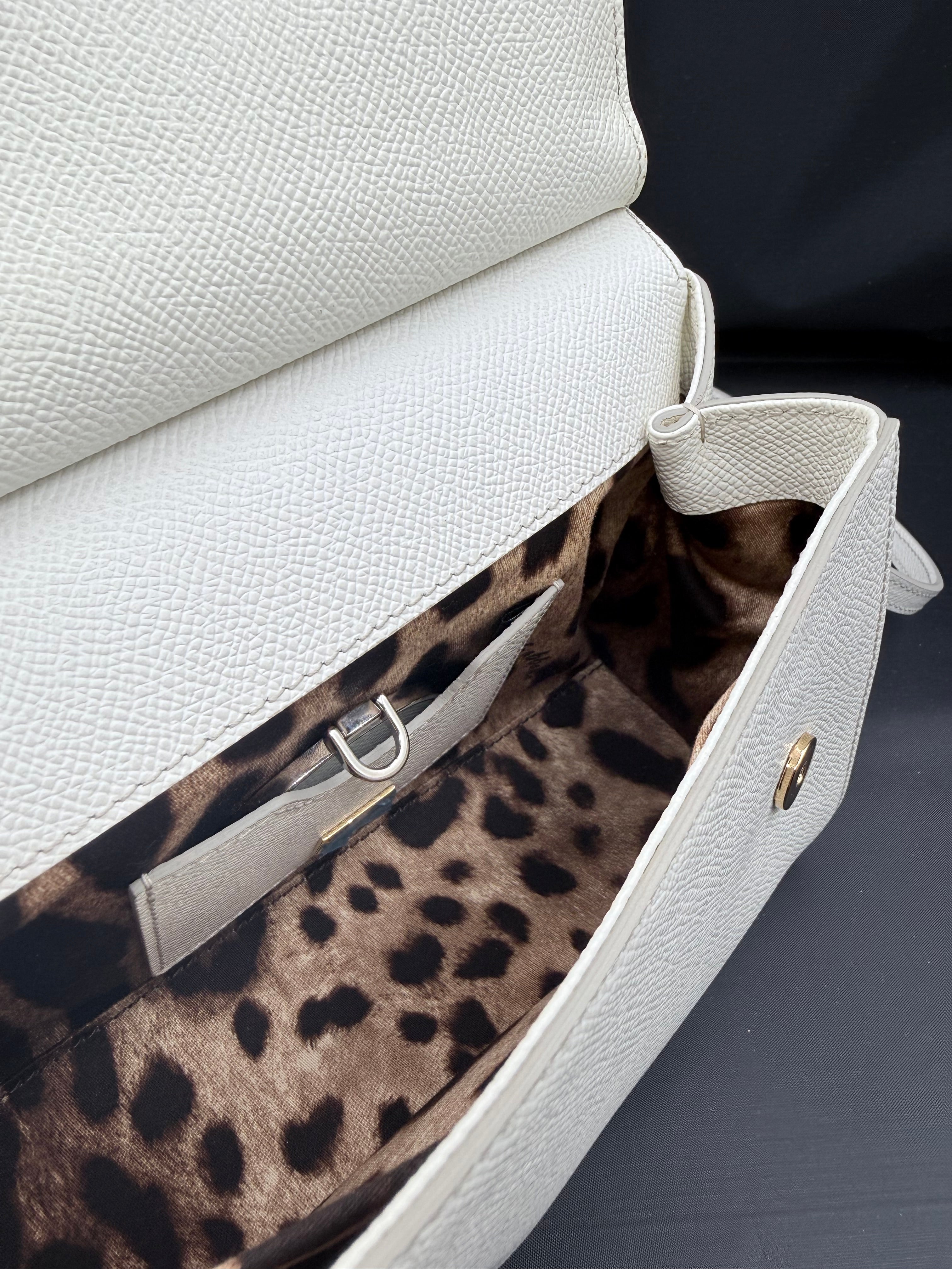 Dolce & Gabbana Sicily Small Bag – White Calf Leather!