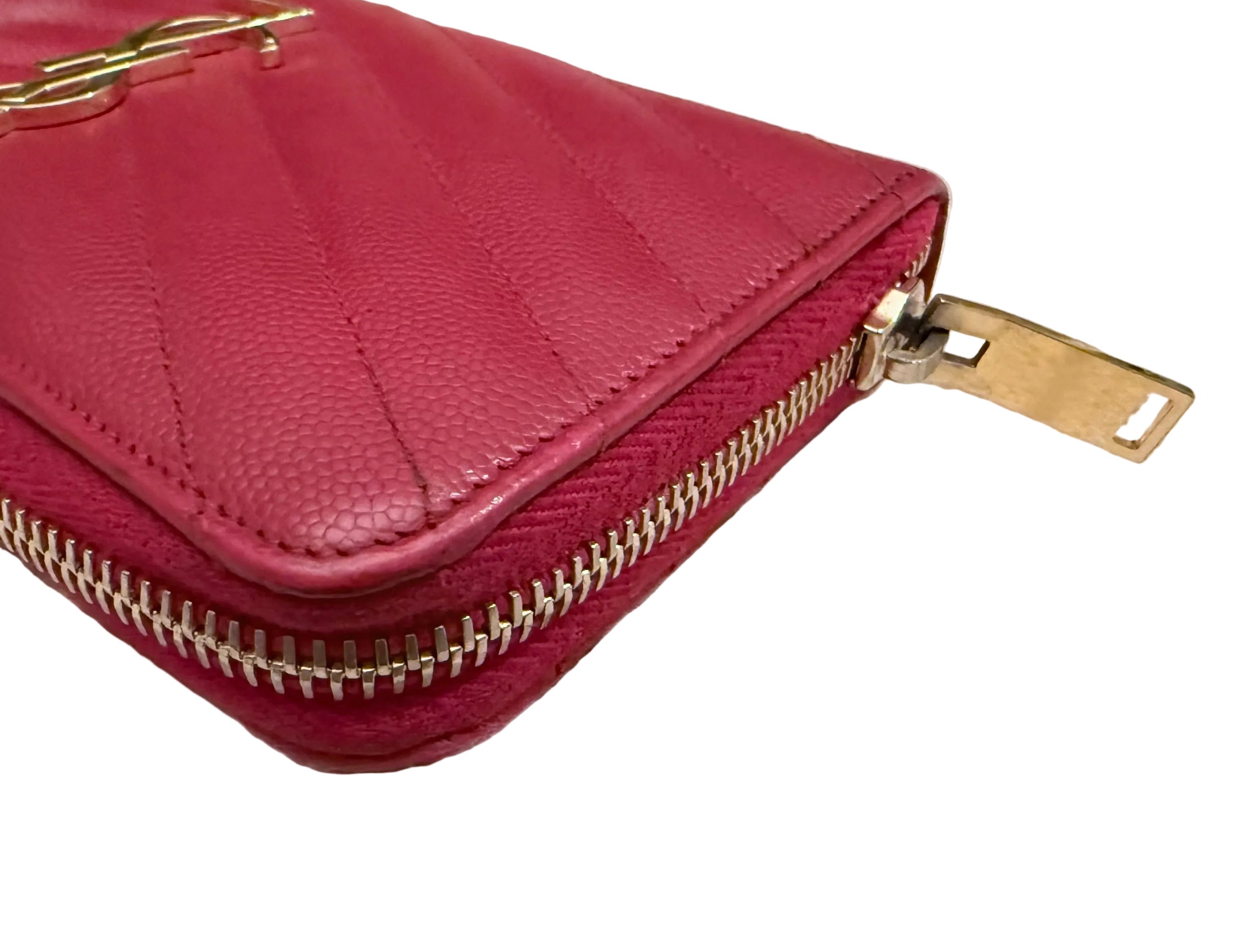 Saint Laurent Cassandra Matelassé Grained Leather Wallet