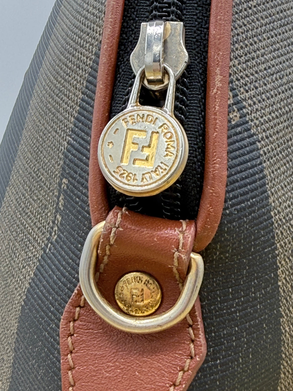 Fendi Pequin Dome Canvas Bag