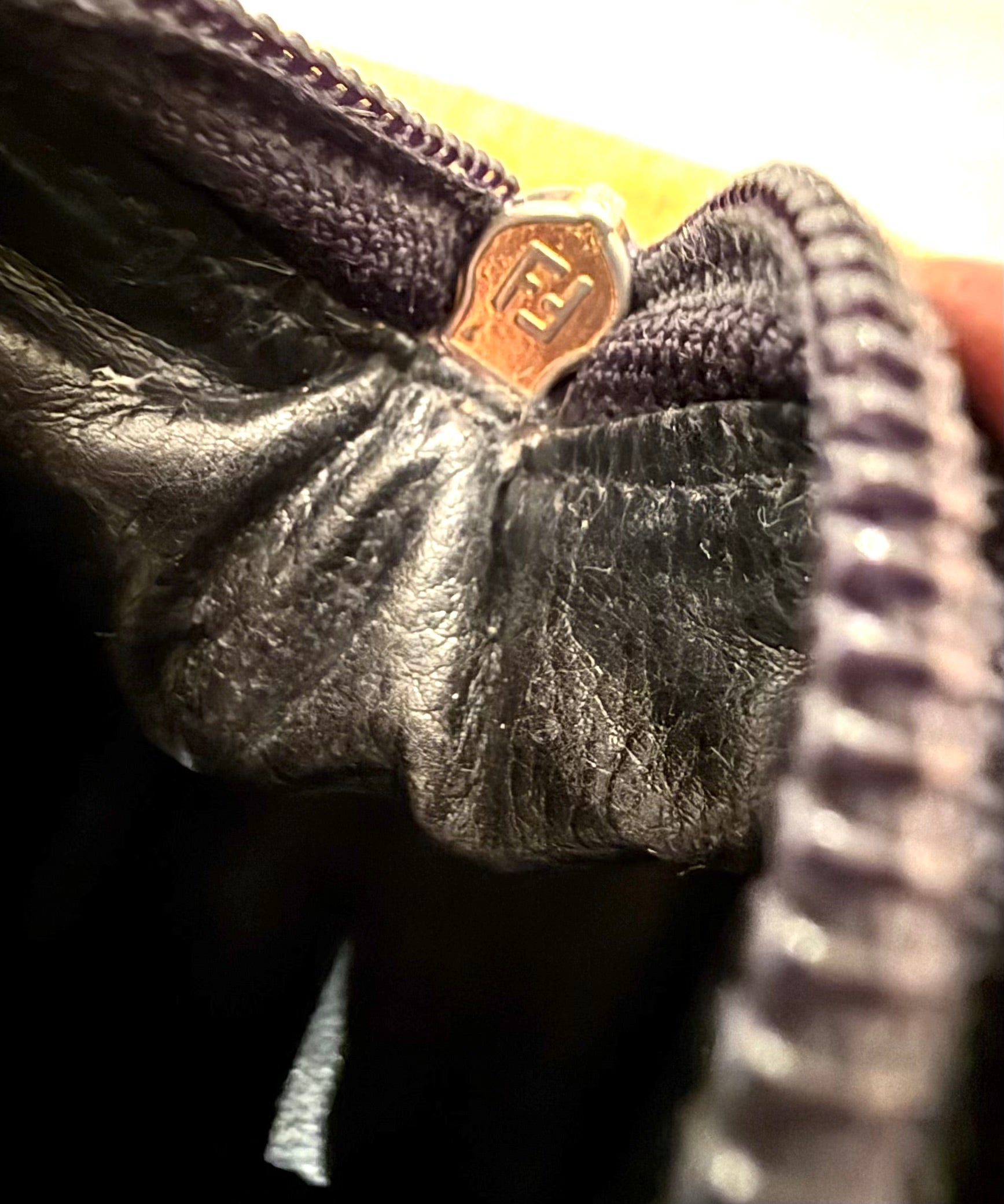 Fendi Pequin Striped Mini Boston Bag-Vintage