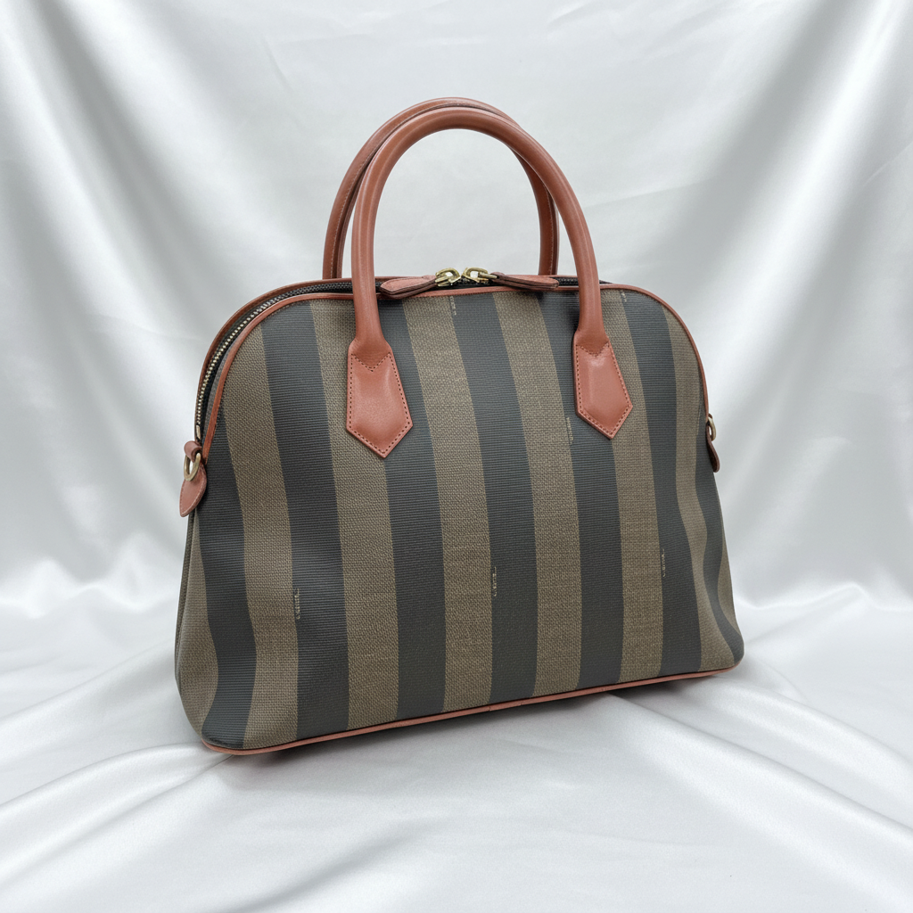 Fendi Pequin Dome Canvas Bag