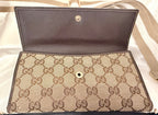 Gucci GG monogram wallet with heart GG