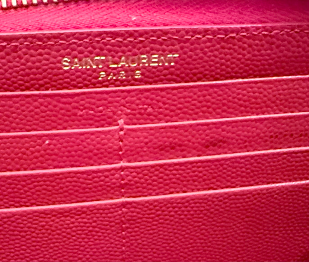 Saint Laurent Cassandra Matelassé Grained Leather Wallet