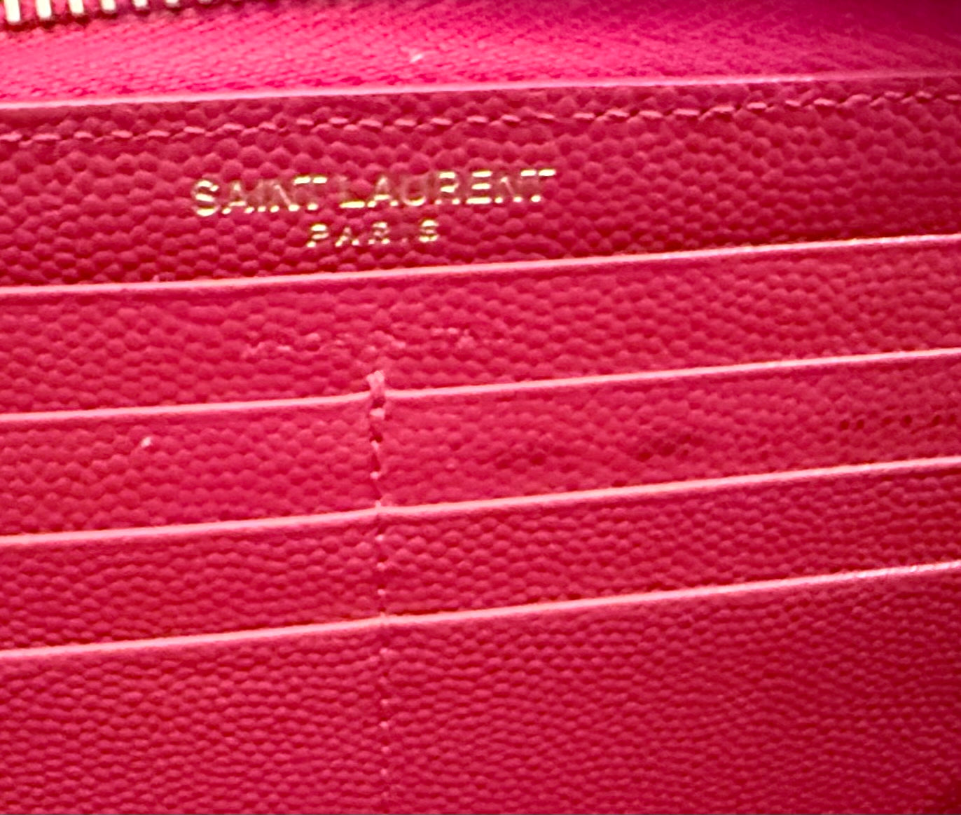 Saint Laurent Cassandra Matelassé Grained Leather Wallet