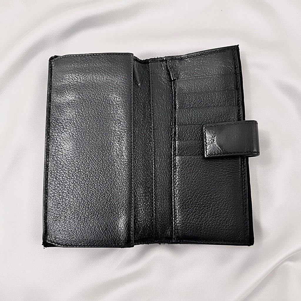 Vintage Gucci Black GG Canvas Long Wallet