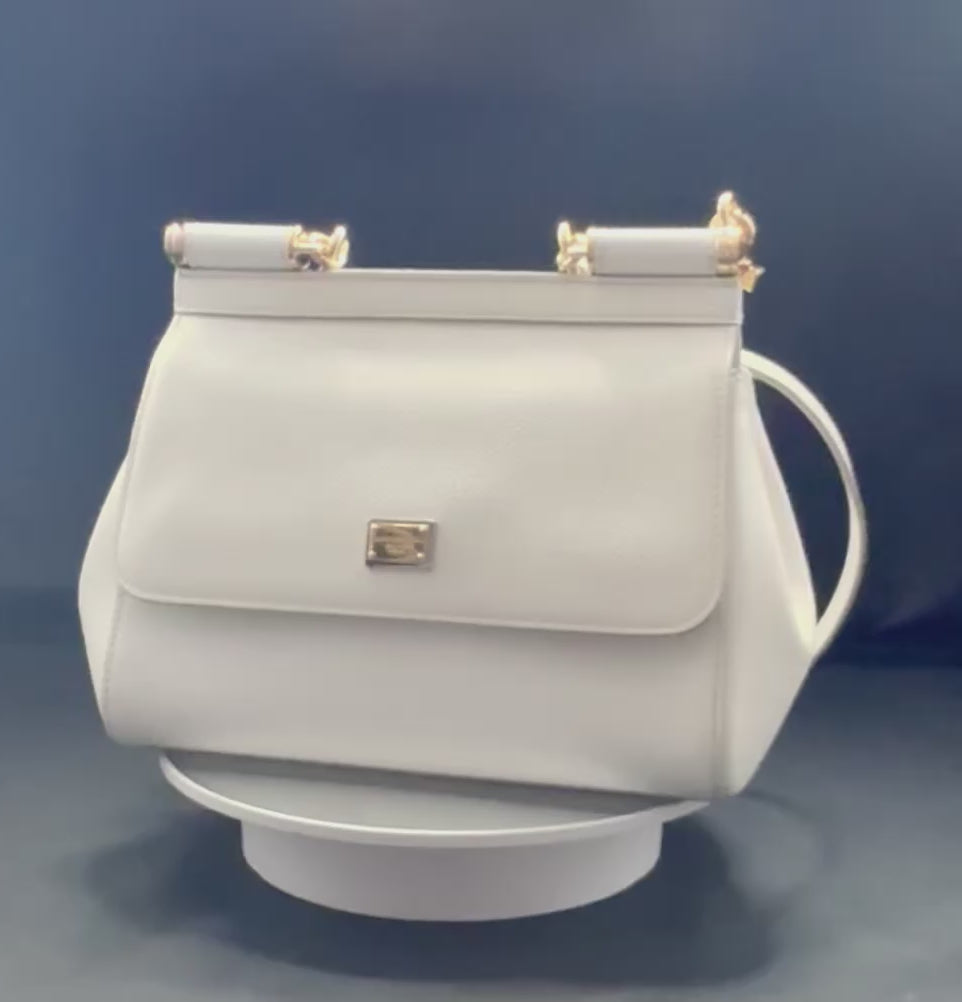 Dolce & Gabbana Sicily Small Bag – White Calf Leather!